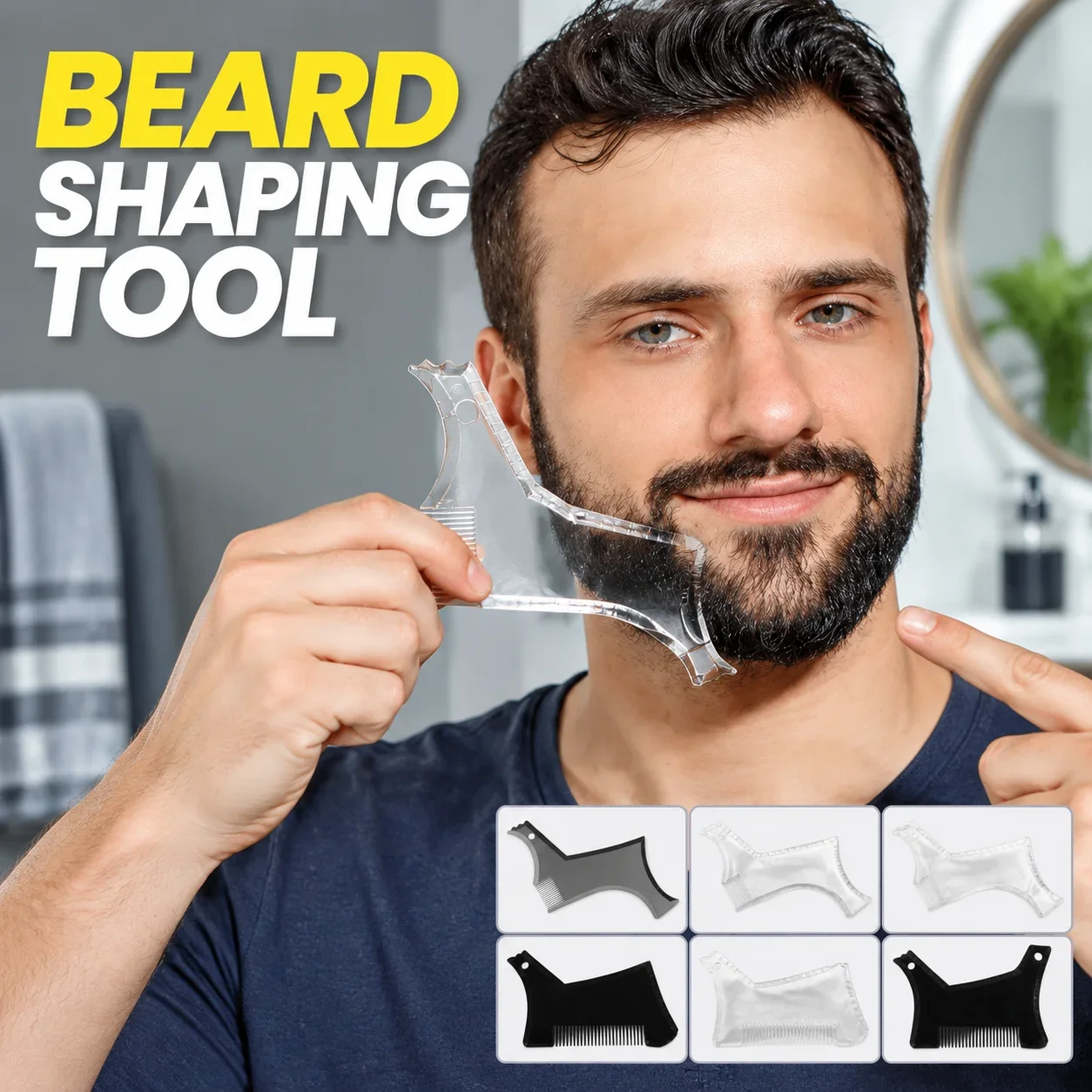 Men'S Grooming Guide - قالب أداة تشكيل اللحية، مجموعة أدوات