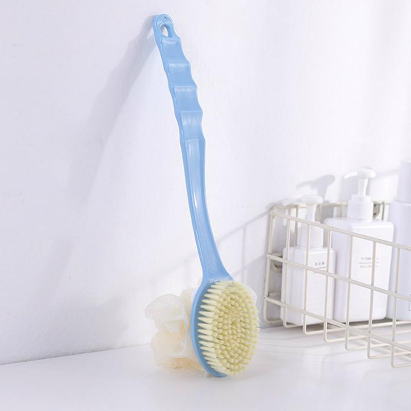 Exfoliating Scrub Mens - فرشاة استحمام بمقبض طويل منحني، شعيرات