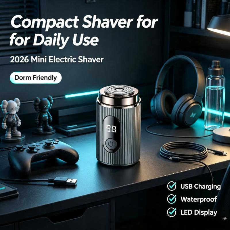 Men'S Grooming Razor Kit - ماكينة حلاقة كهربائية صغيرة محمولة قابلة
