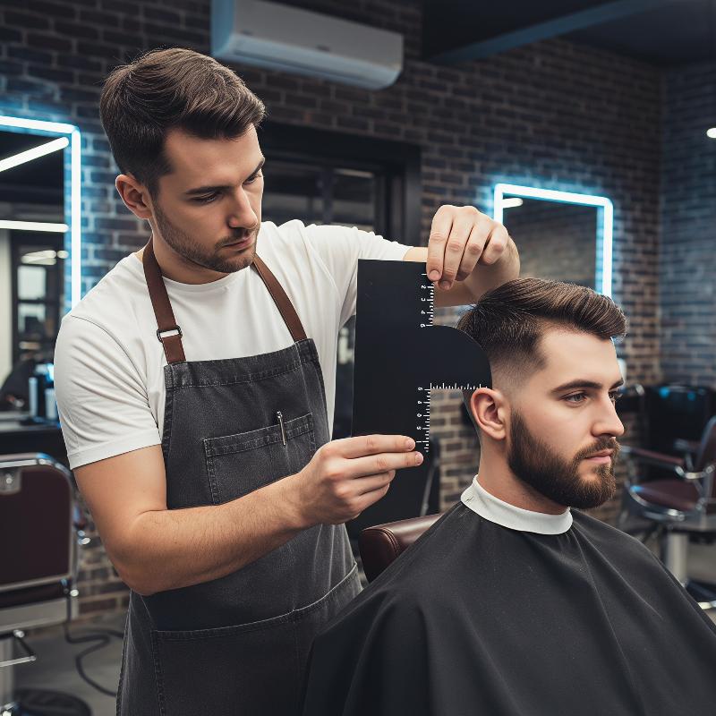 Men'S Grooming Guide - 1 قطعة بطاقة تحسين خط الشعر،