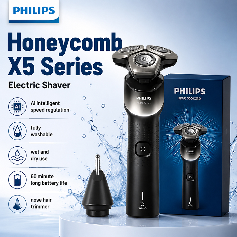 Mens Grooming Kit Philips - ماكينة حلاقة كهربائية دوارة فيليبس XQ523