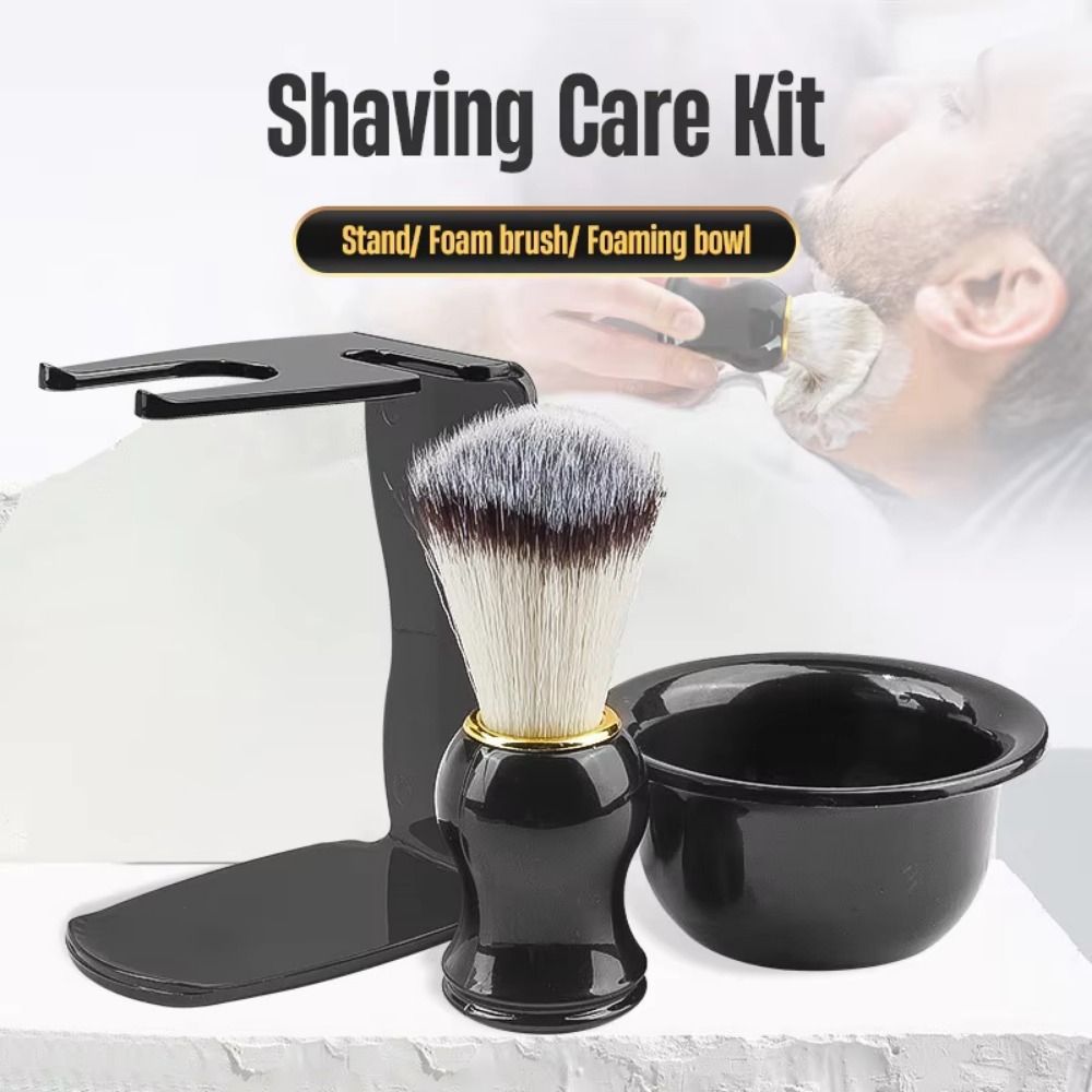 Shaving Brush Set - طقم فرشاة حلاقة 3 في 1،