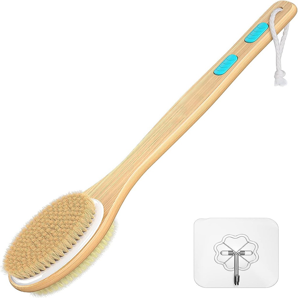Exfoliating Scrub Mens - فرشاة تنظيف الظهر للاستحمام، فرشاة استحمام