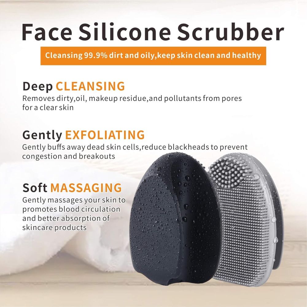 فرشاة تنظيف سيليكون للتقشير وا - مراجعة Exfoliating Scrub Mens وسعره