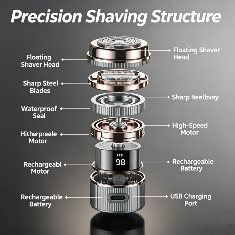 ماكينة حلاقة كهربائية صغيرة مح - مراجعة Men'S Grooming Razor Kit وسعره