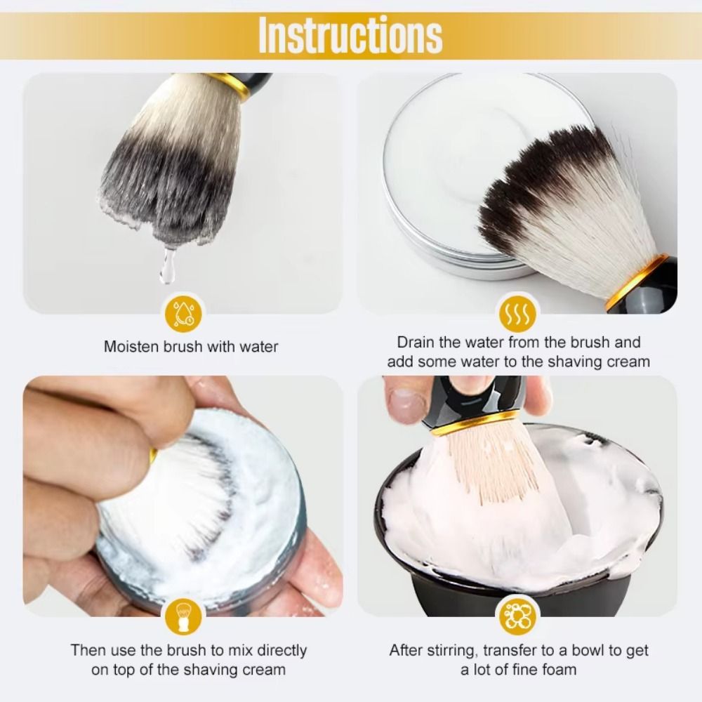 طقم فرشاة حلاقة 3 في 1، وعاء ح - مراجعة Shaving Brush Set وسعره