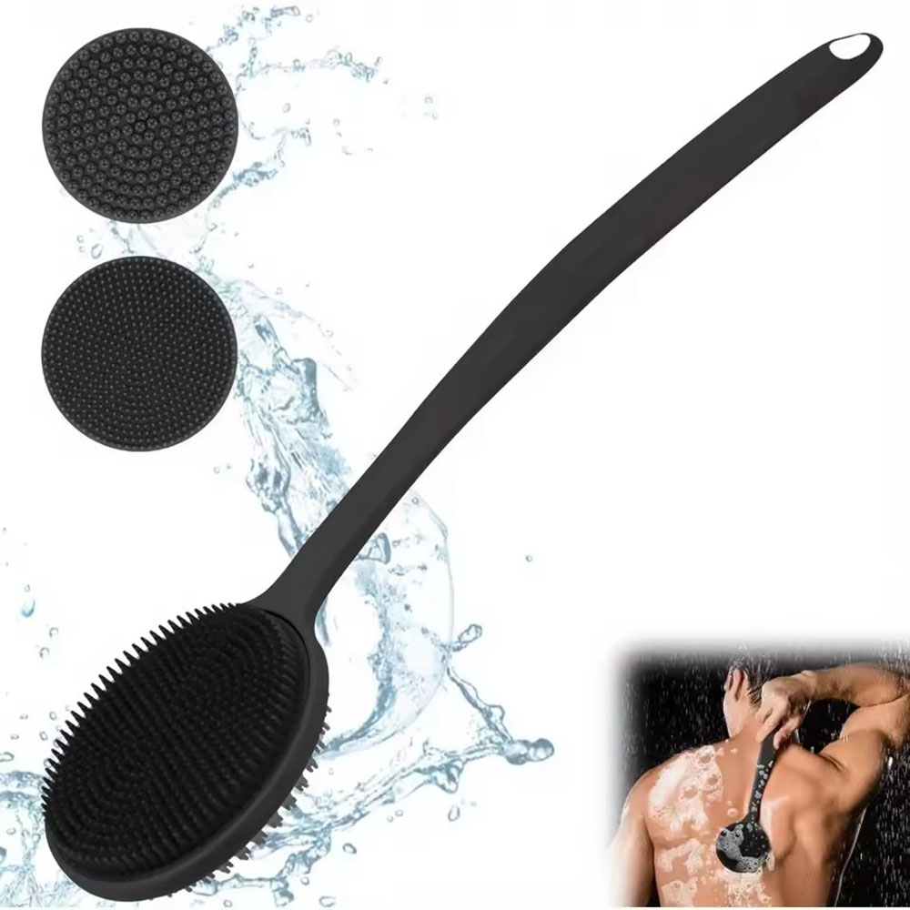 1 قطعة فرشاة تنظيف الظهر سيليك - مراجعة Exfoliating Scrub Mens وسعره