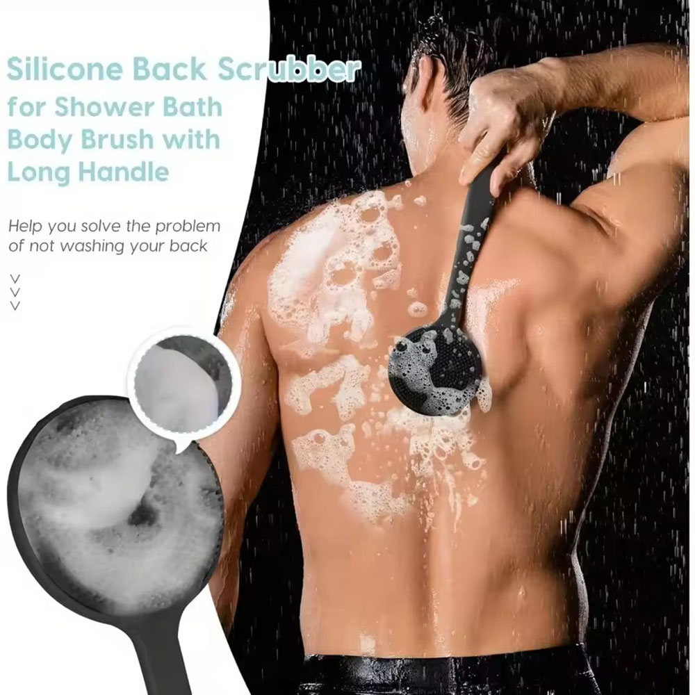 1 قطعة فرشاة تنظيف الظهر سيليك - مراجعة Exfoliating Scrub Mens وسعره
