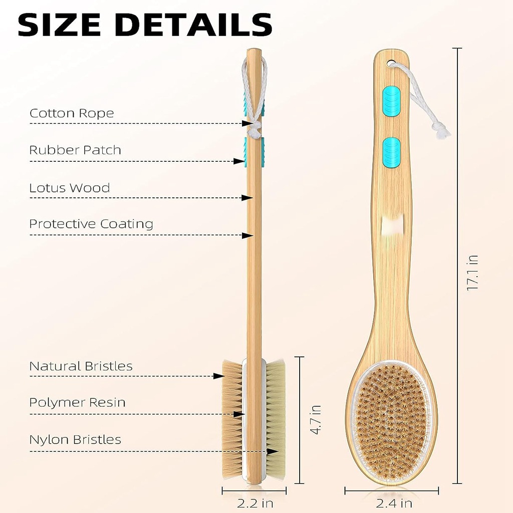 فرشاة تنظيف الظهر للاستحمام، ف - مراجعة Exfoliating Scrub Mens وسعره