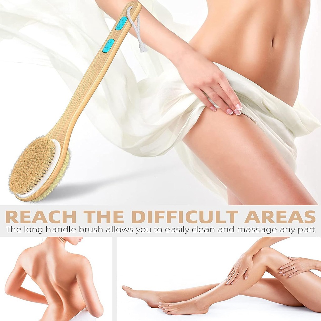 فرشاة تنظيف الظهر للاستحمام، ف - مراجعة Exfoliating Scrub Mens وسعره