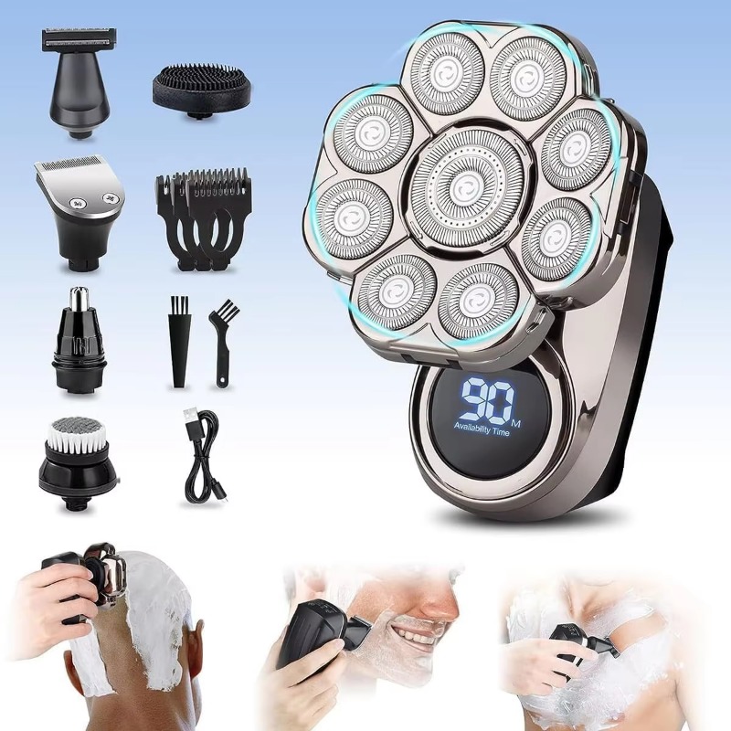 ماكينة حلاقة كهربائية 9D للرجا - مراجعة Men'S Grooming Razor Kit وسعره