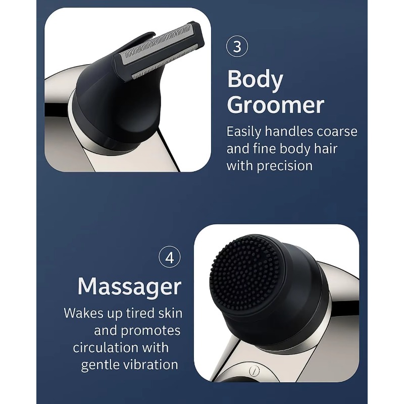 ماكينة حلاقة كهربائية 9D للرجا - مراجعة Men'S Grooming Razor Kit وسعره
