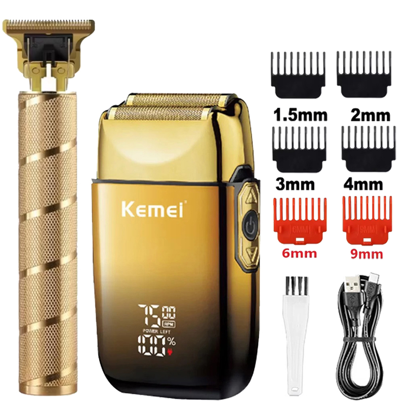 ماكينة حلاقة كهربائية Kemei KM - مراجعة Men'S Grooming Razor Kit وسعره