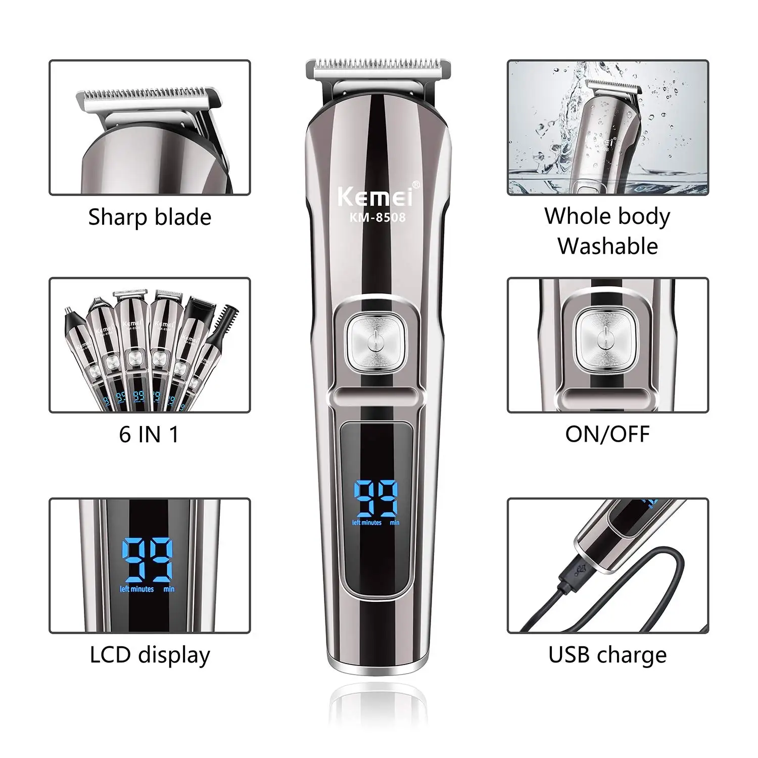 ماكينة حلاقة كهربائية متعددة ا - مراجعة Men'S Grooming Razor Kit وسعره