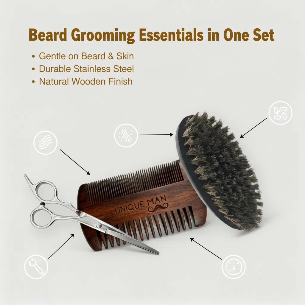 مجموعة اللحية الرجالية الفريدة - مراجعة Shaving Brush Set وسعره