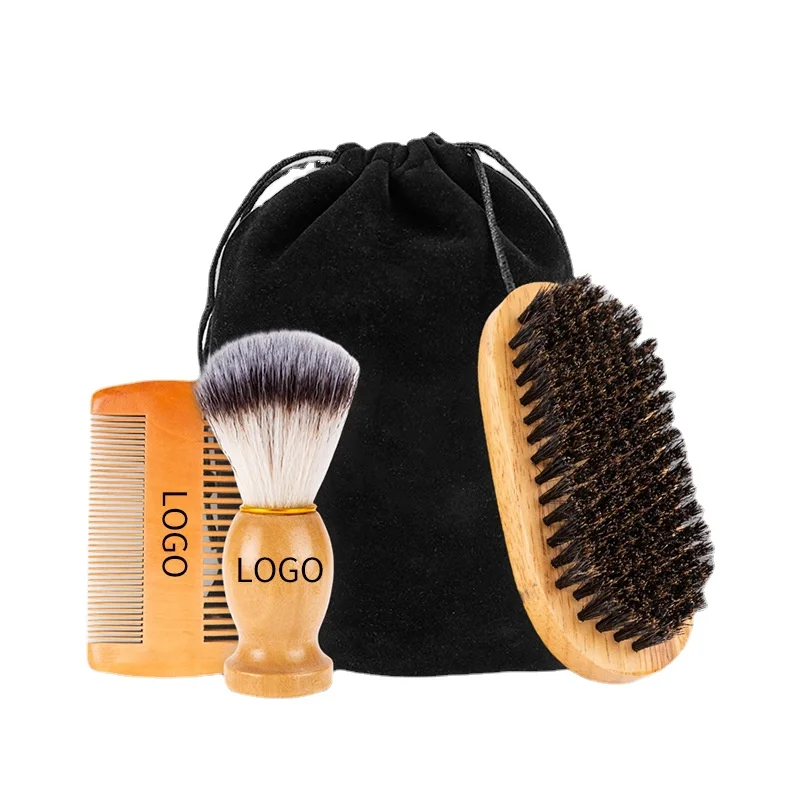 3 قطعة/المجموعة الخنزير الخشن  - مراجعة Shaving Brush Set وسعره