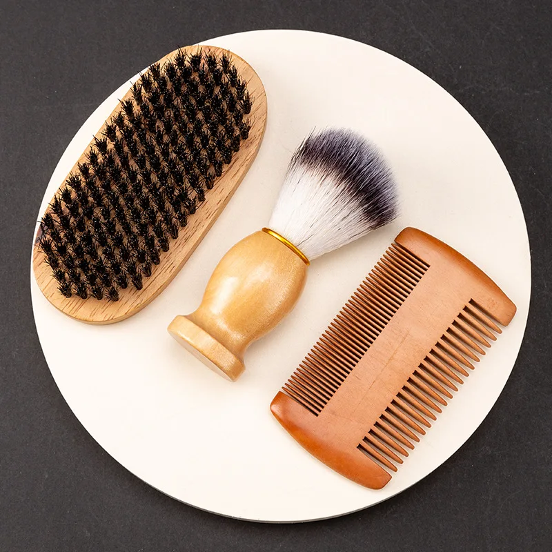 3 قطعة/المجموعة الخنزير الخشن  - مراجعة Shaving Brush Set وسعره
