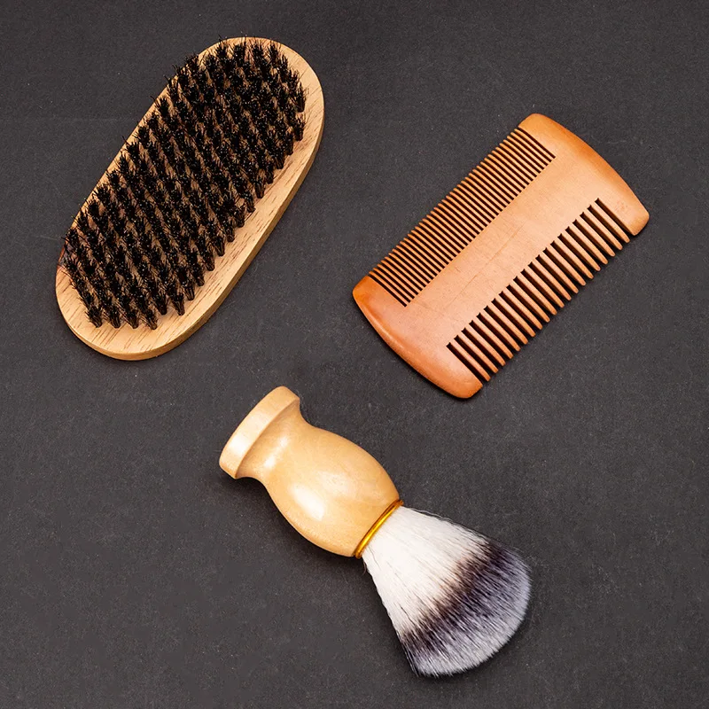 3 قطعة/المجموعة الخنزير الخشن  - مراجعة Shaving Brush Set وسعره