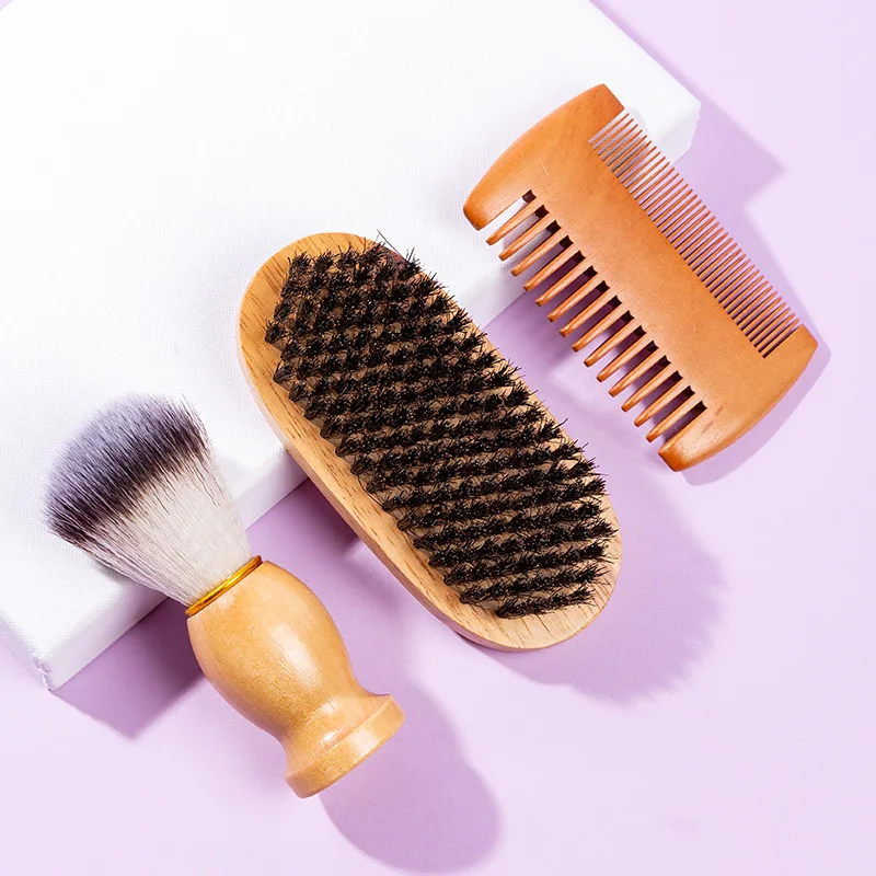 3 قطعة/المجموعة الخنزير الخشن  - مراجعة Shaving Brush Set وسعره